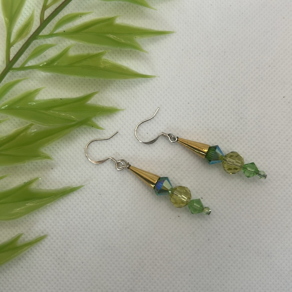 Gold cones with Swarovski crystals